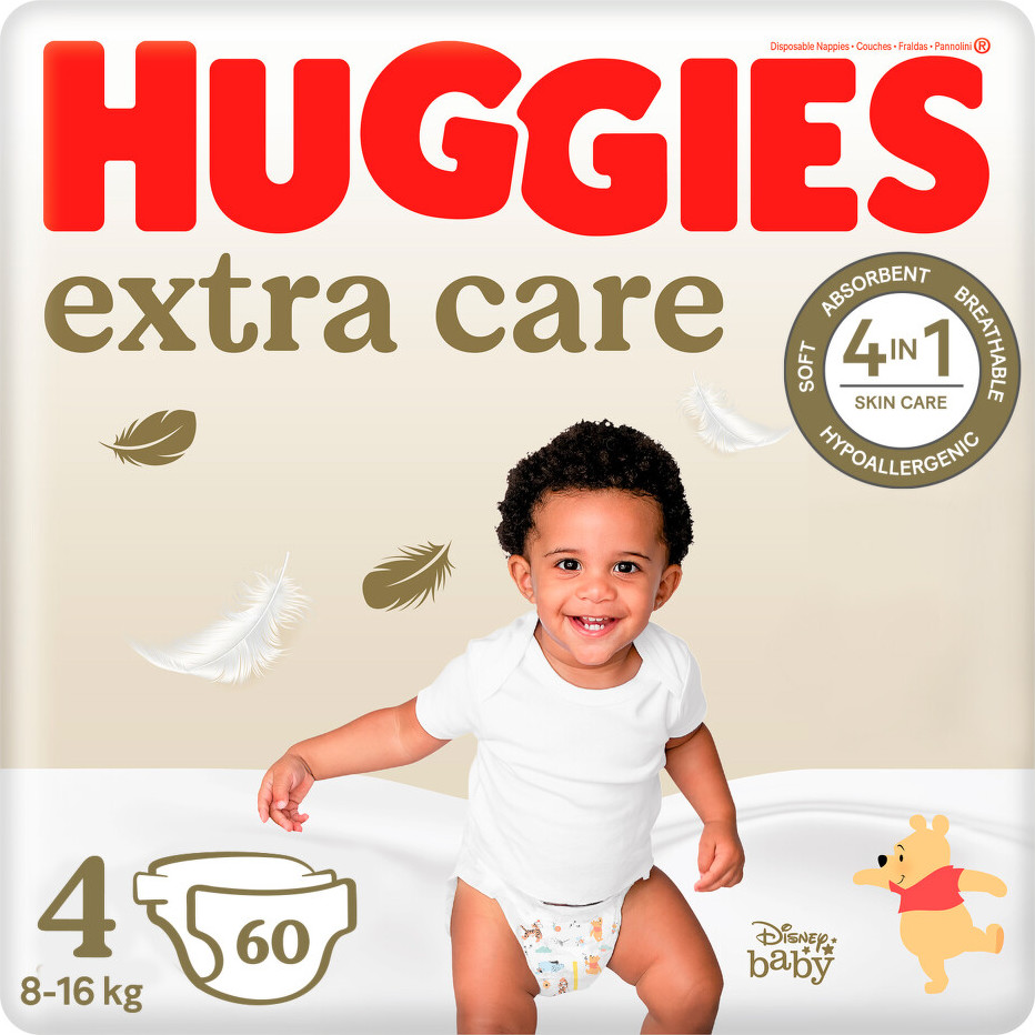 HUGGIES extra care 4 8-16kg 60ks