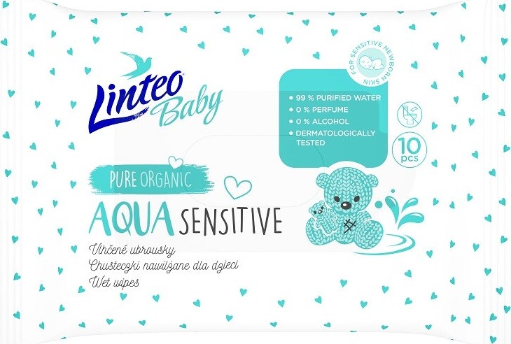 Linteo Baby Vlhčené ubrousky Aqua 10ks