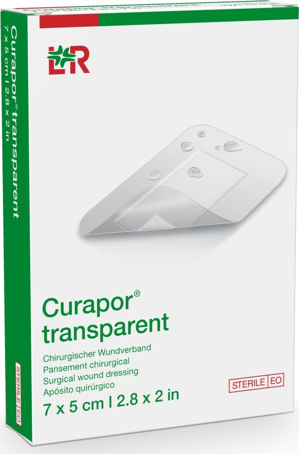 Náplast Curapor Transparent steril.7x5cm 50ks