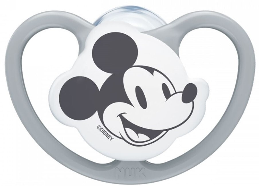 Nuk silikon šidítko Space Disney Mickey Mouse Bílá