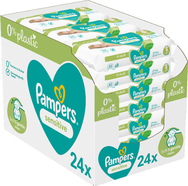 Pampers Sensitive vlhčené ubrousky 24x52ks