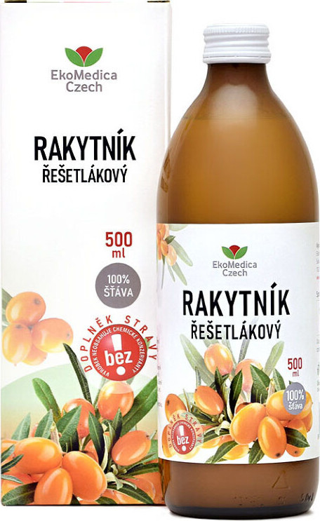 Rakytník řešetlákový 100% šťáva 500ml EKOMEDICA