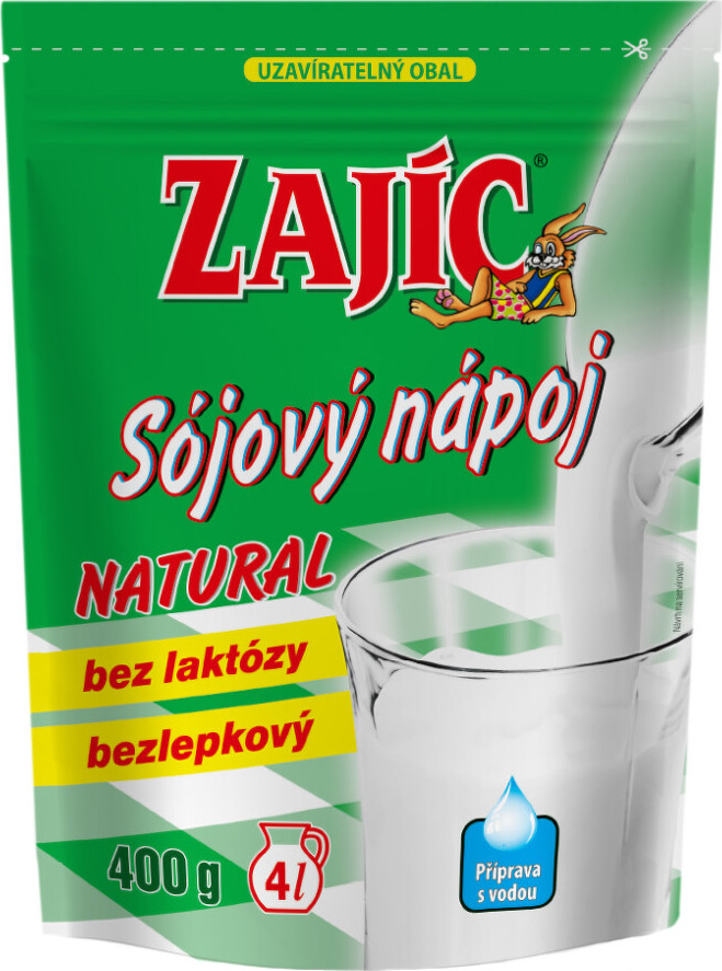 Sójový nápoj Zajíc Natural sáček 400g DOYPACK