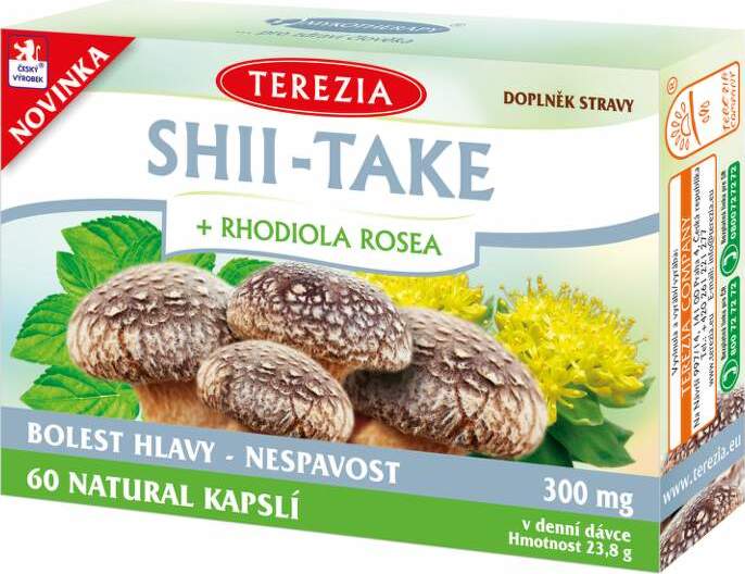 TEREZIA Shii-Take + Rhodiola Rosea 60 kapslí