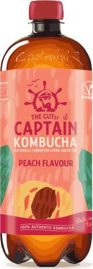 The Gutsy Captain Kombucha broskev BIO 1l