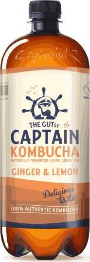 The Gutsy Captain Kombucha zázvor&citron BIO 1l