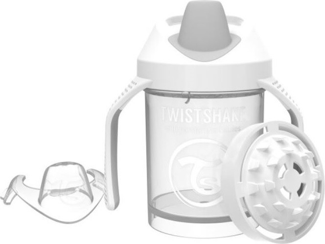 Twistshake Hrnek netekoucí učící 230ml bílý