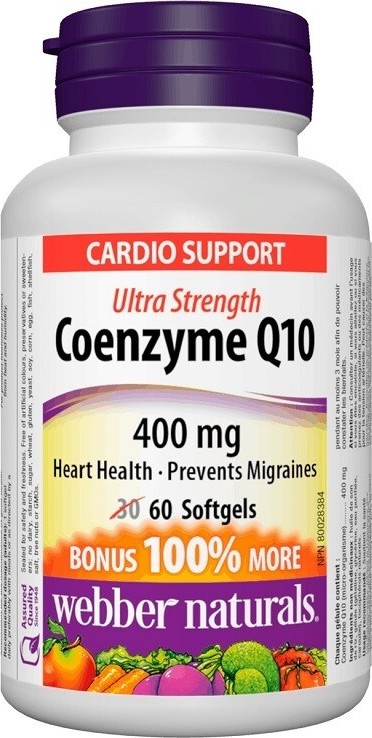 Webber Naturals Coenzyme Q10 400mg cps.60