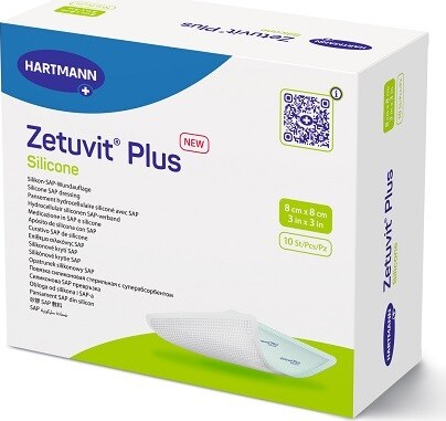 Zetuvit Plus Silicone 8 x 8cm sil. krytí SAP 10 ks