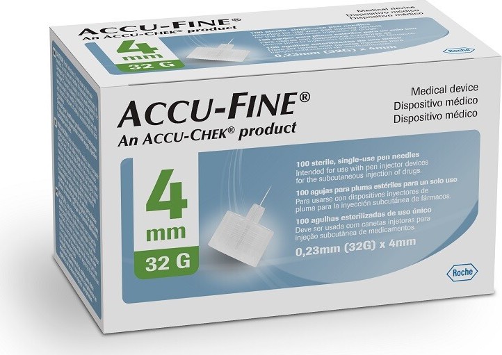 ACCU-FINE JEHLY DO INZULÍNOVÉHO PERA 32G X 4 MM