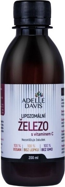 Adelle Davis Lipozomální železo+vitamín C 200ml