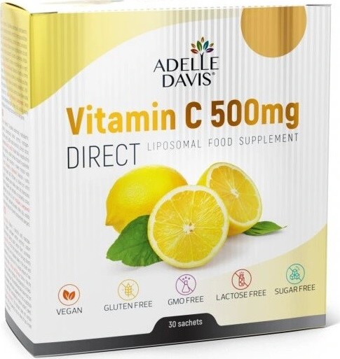 Adelle Davis Vitamin C 500mg DIRECT 30x3.2g