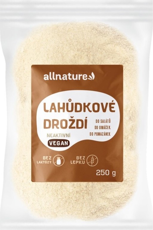 Allnature Lahůdkové droždí neaktivní 250g