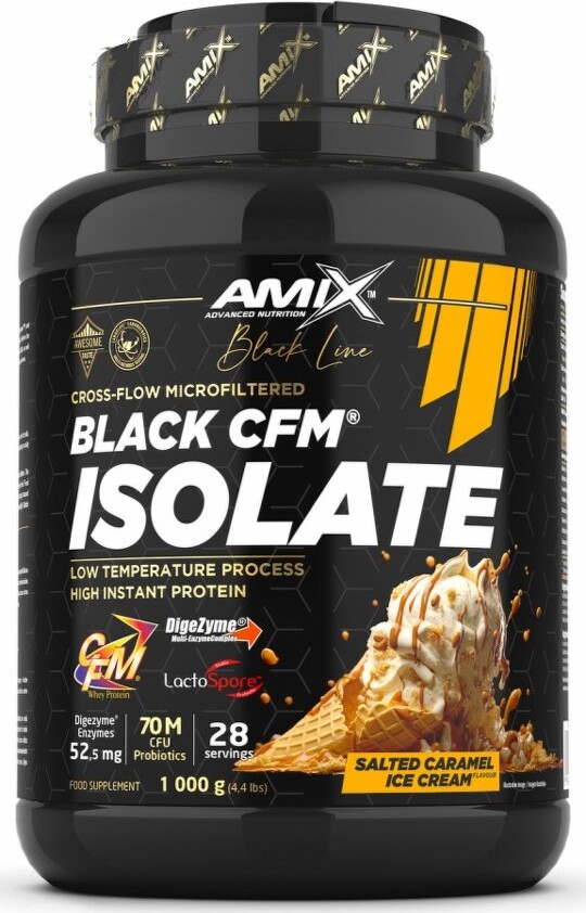 Amix Black Line Black CFM Isolate 1000 g salted caramel ice cream