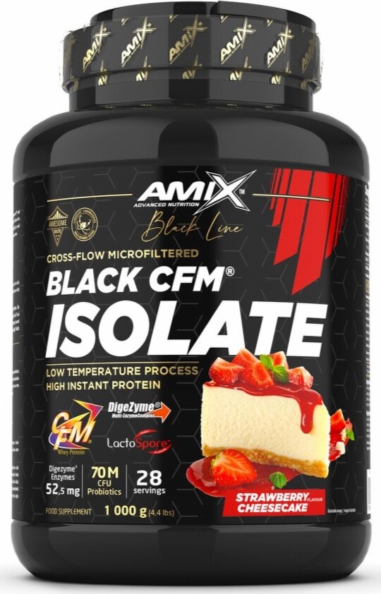 Amix Black Line Black CFM Isolate 1000 g strawberry cheesecake