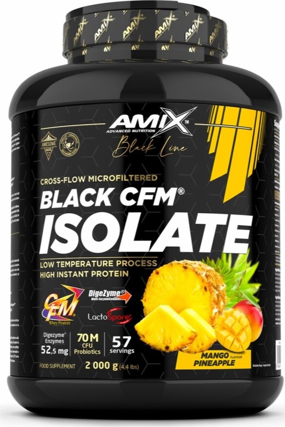 Amix Black Line Black CFM Isolate 2000 g mango pineapple