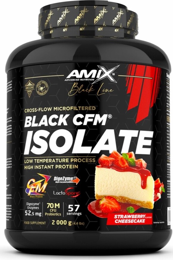 Amix Black Line Black CFM Isolate 2000 g strawberry cheesecake