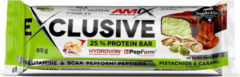 Amix Exclusive Protein Bar 85 g pistachios caramel