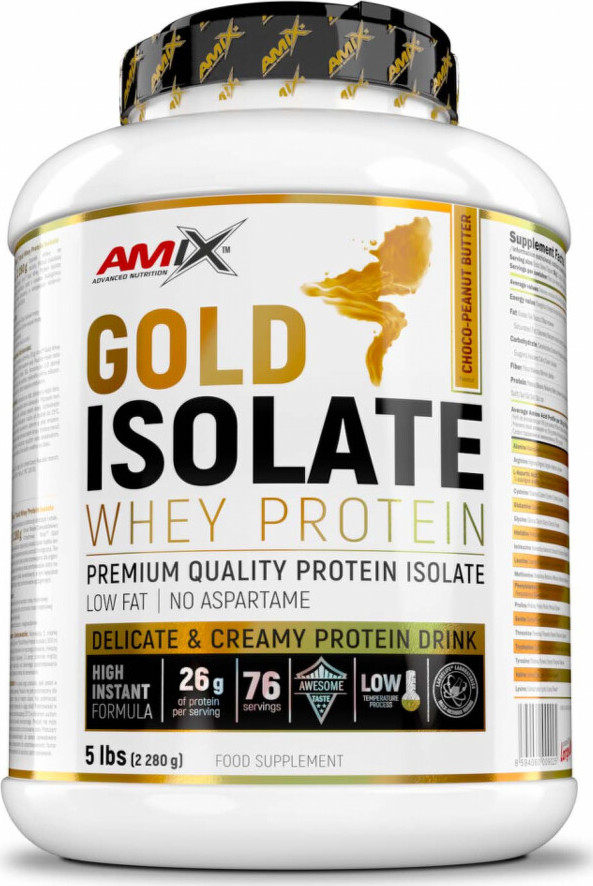 Amix Gold Whey Protein Isolate 2280 g chocolate peanut butter