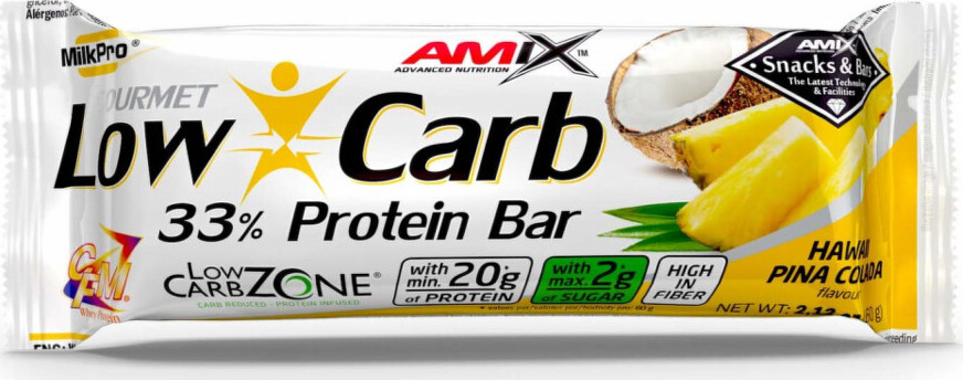 Amix Low-Carb 33% Protein Bar 60 g hawaii pina colada