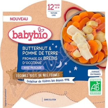 Babybio brambory + máslová dýně + ovčí sýr 230 g