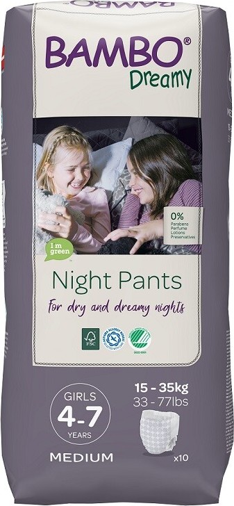 Bambo Dreamy Night Pants 4-7let Girl 15-35 kg 10 ks