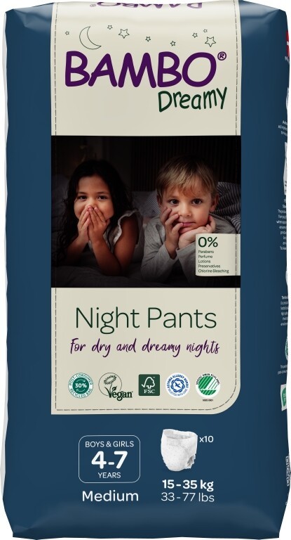 Bambo Dreamy Night Pants Unisex plenkové kalhotky 15-35kg