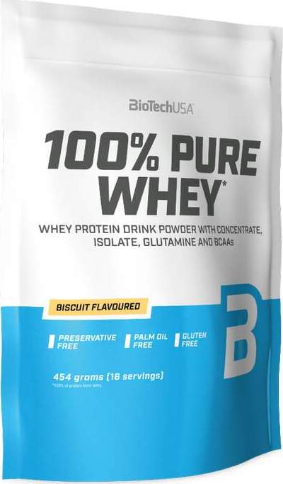 BioTech 100% Pure Whey 454g black biscuit