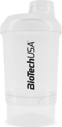 BioTech Šejkr 300 + 150 ml transparentní