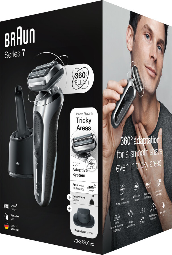 Braun Series 7 71-S7200cc Silver pánský holicí strojek