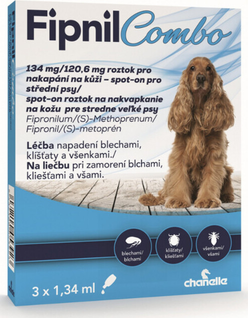 Fipnil Combo 134/120.6 mg spot-on Dog M 3x1.34 ml