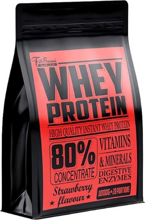 FitBoom Whey Protein 80 % 1000 g jahoda