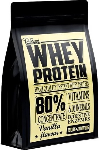 FitBoom Whey Protein 80 % 1000 g vanilka