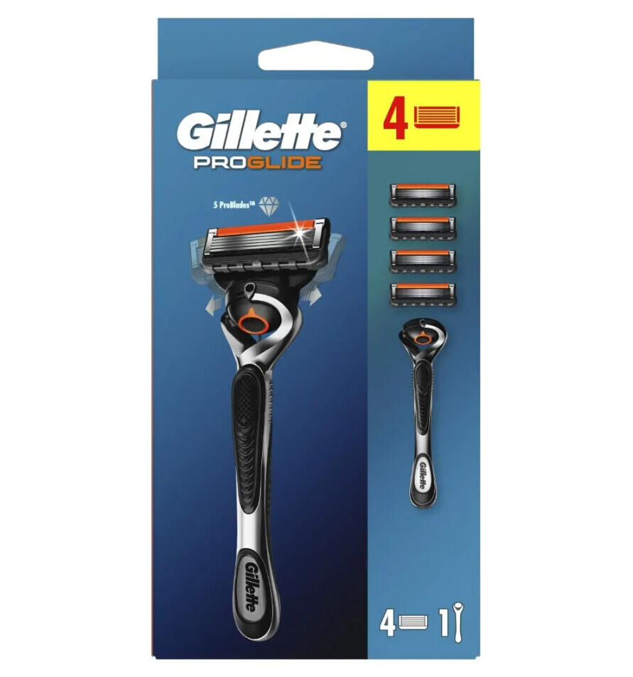 Gillette ProGlide holicí strojek+4 náhrad.hlavice