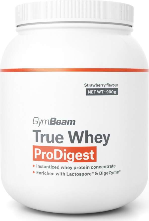 GymBeam True Whey ProDigest Strawberry flav.900g