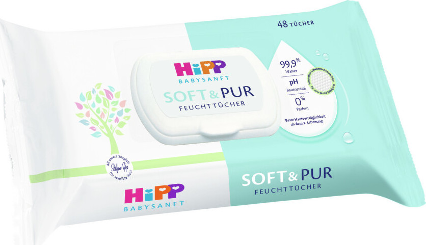 HiPP BABYSANFT Soft&Pur vlhčené ubrousky 48ks