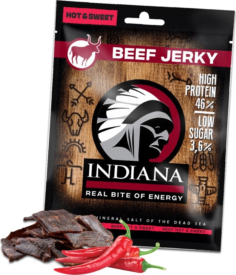 Indiana Jerky Hovězí Hot&Sweet 25 g