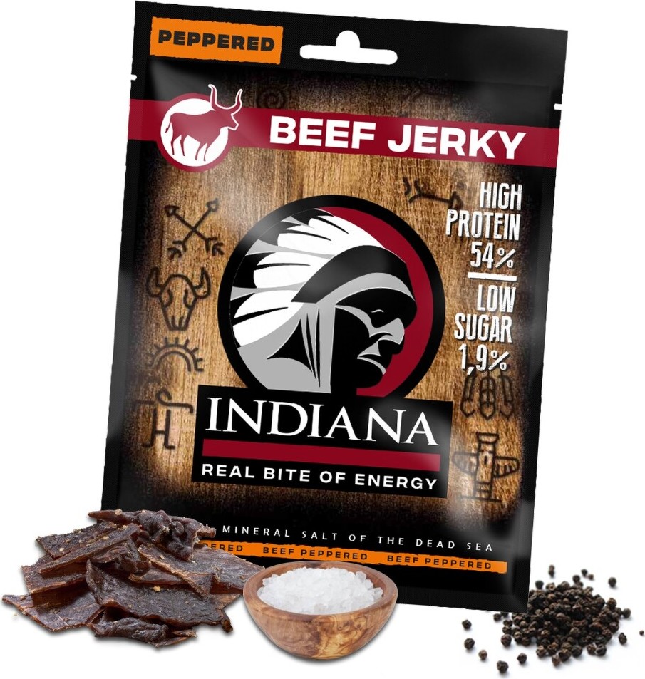 Indiana Jerky Hovězí Peppered 25 g