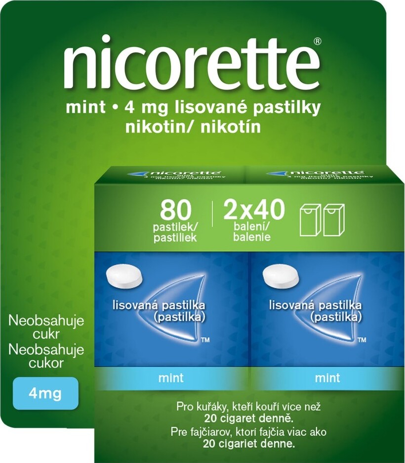 NICORETTE MINT 4MG PAS CMP 2X40