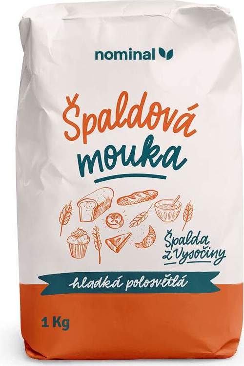 Nominal Špaldová mouka hladká polosvětlá 1kg