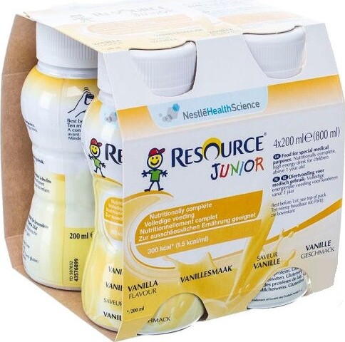 RESOURCE JUNIOR FIBRE VANILKA POR SOL 4X200ML