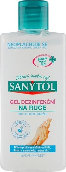 Sanytol dezinfekční gel na ruce citlivá pokož.75ml