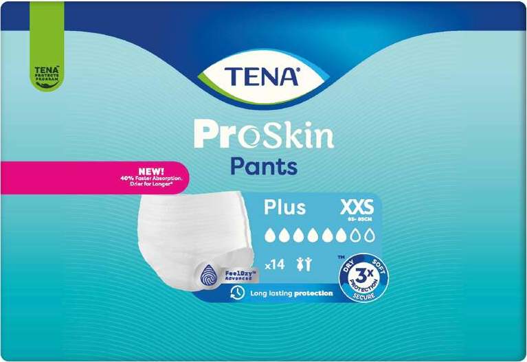 TENA Proskin Pants Plus XXS Inkontinenční kalhotky 14ks