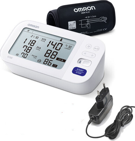 Tonometr OMRON M6 Comfort AFib pažní+síťový zdroj