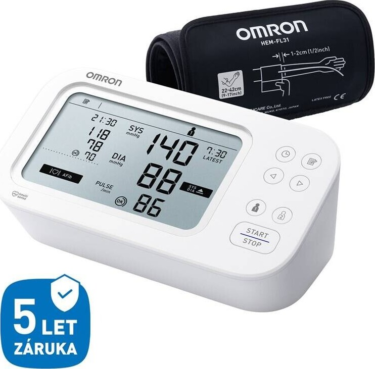 Tonometr OMRON M6 Comfort pažní+zdroj CELIMED