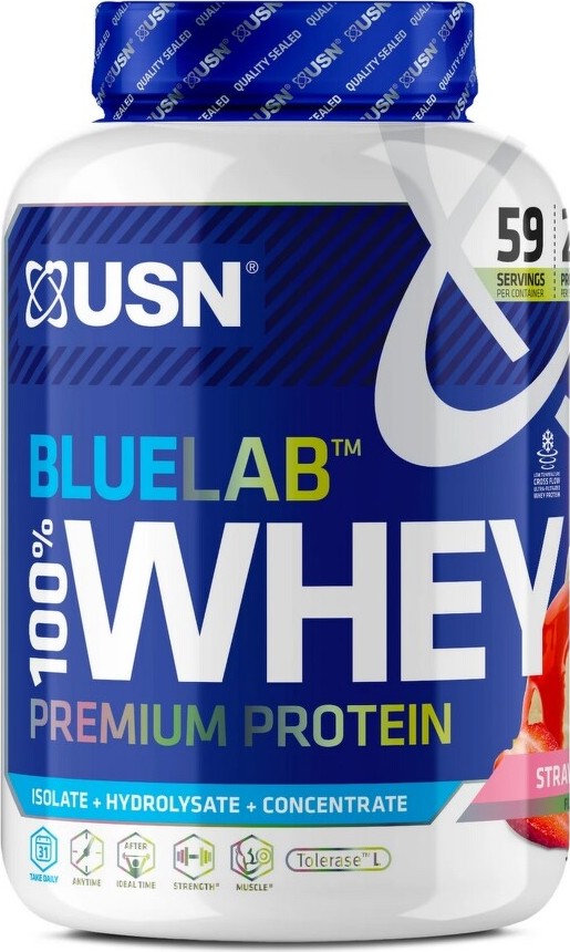 USN BlueLab 100% Whey Protein Premium 2000 g jahoda