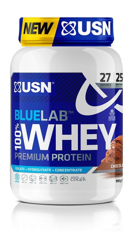 USN BlueLab 100% Whey Protein Premium 908 g čokoláda