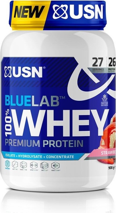 USN BlueLab 100% Whey Protein Premium 908 g jahoda