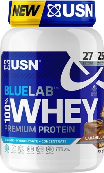 USN BlueLab 100% Whey Protein Premium 908 g karamel čokoláda