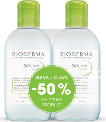 Bioderma Sebium H2O micelární odličovací voda 2 x 250 ml dárková sada